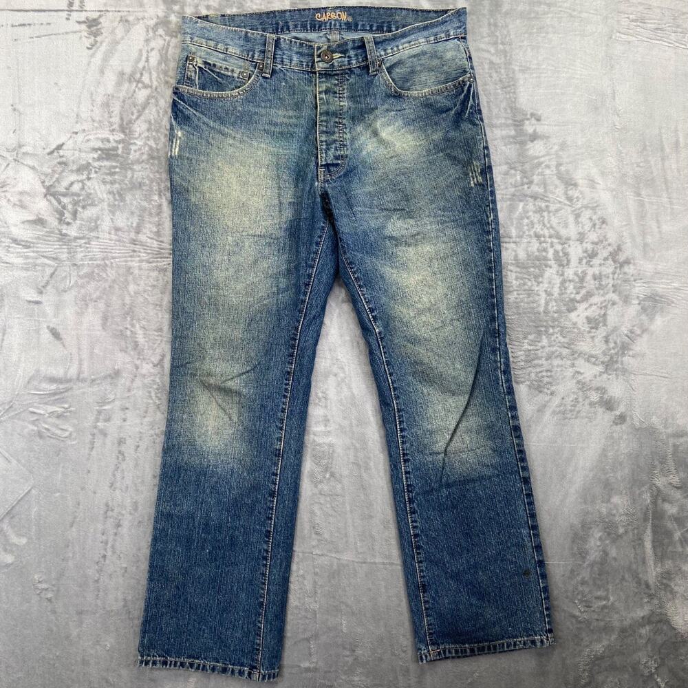 Carbon Men's Straight Leg Jeans‎ Blue Denim Size 30/30 #534424